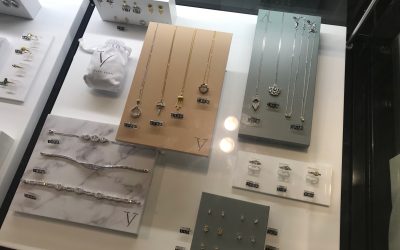 V for Very Stylish. Wrights Plastics create POS display for Laura Vann jewellery range.